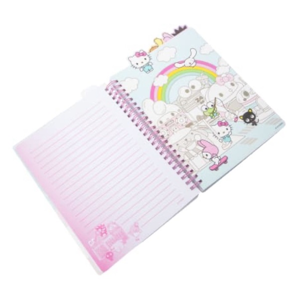 Hello Kitty Spiral Notebook with tabs - Picture 2 of 4